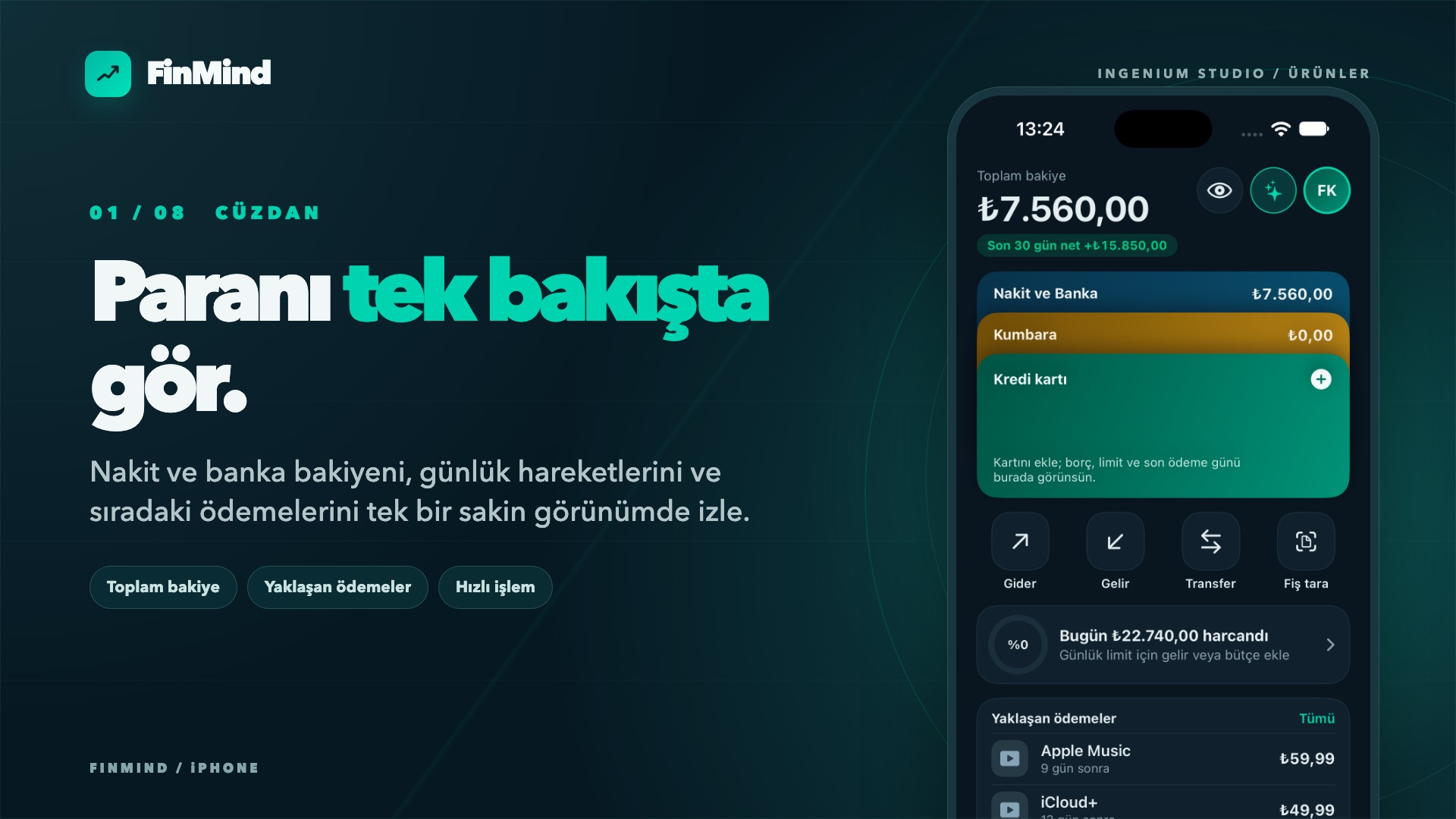 FinMind — Cüzdan tanıtım görseli