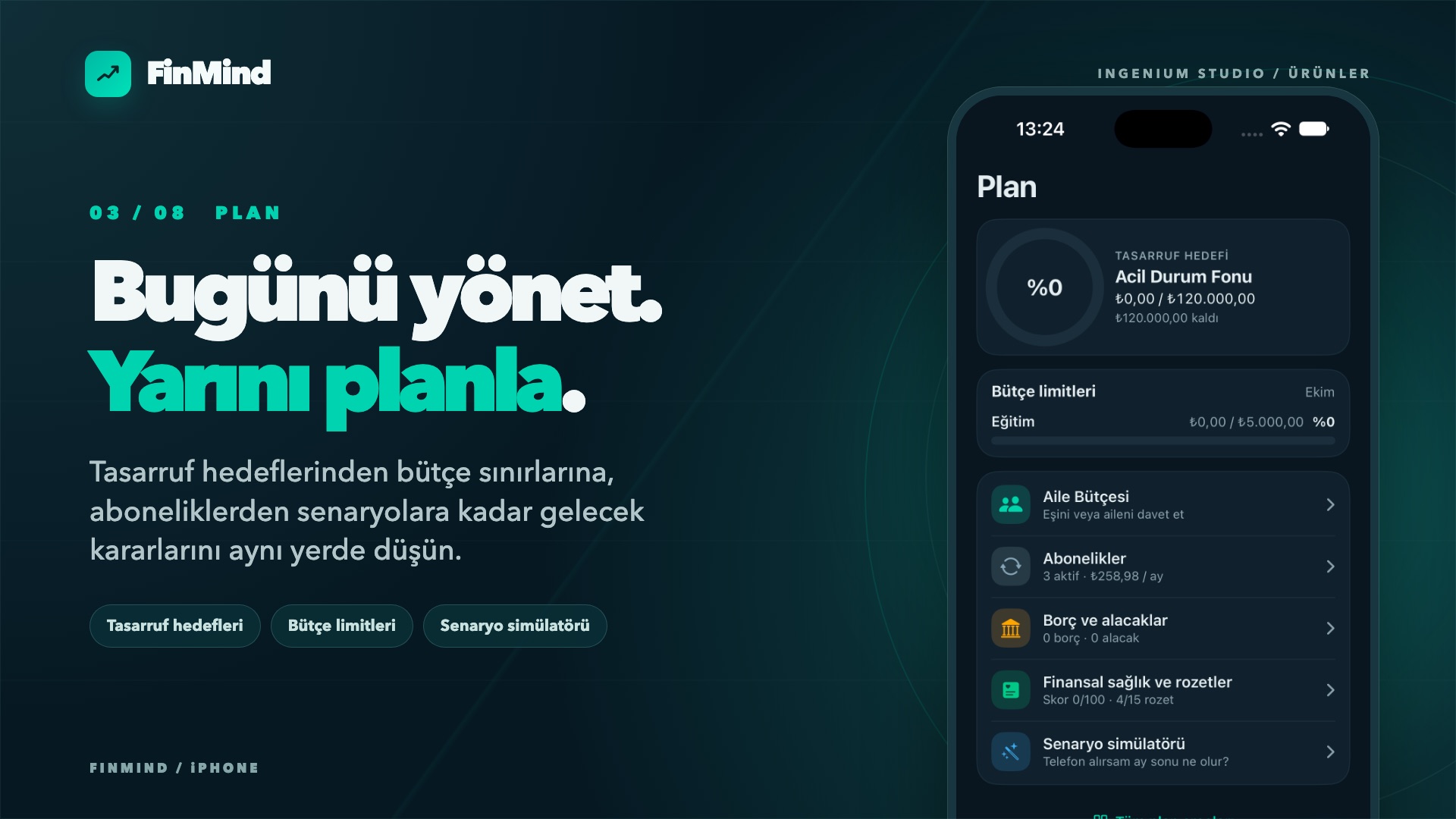 FinMind — Plan tanıtım görseli