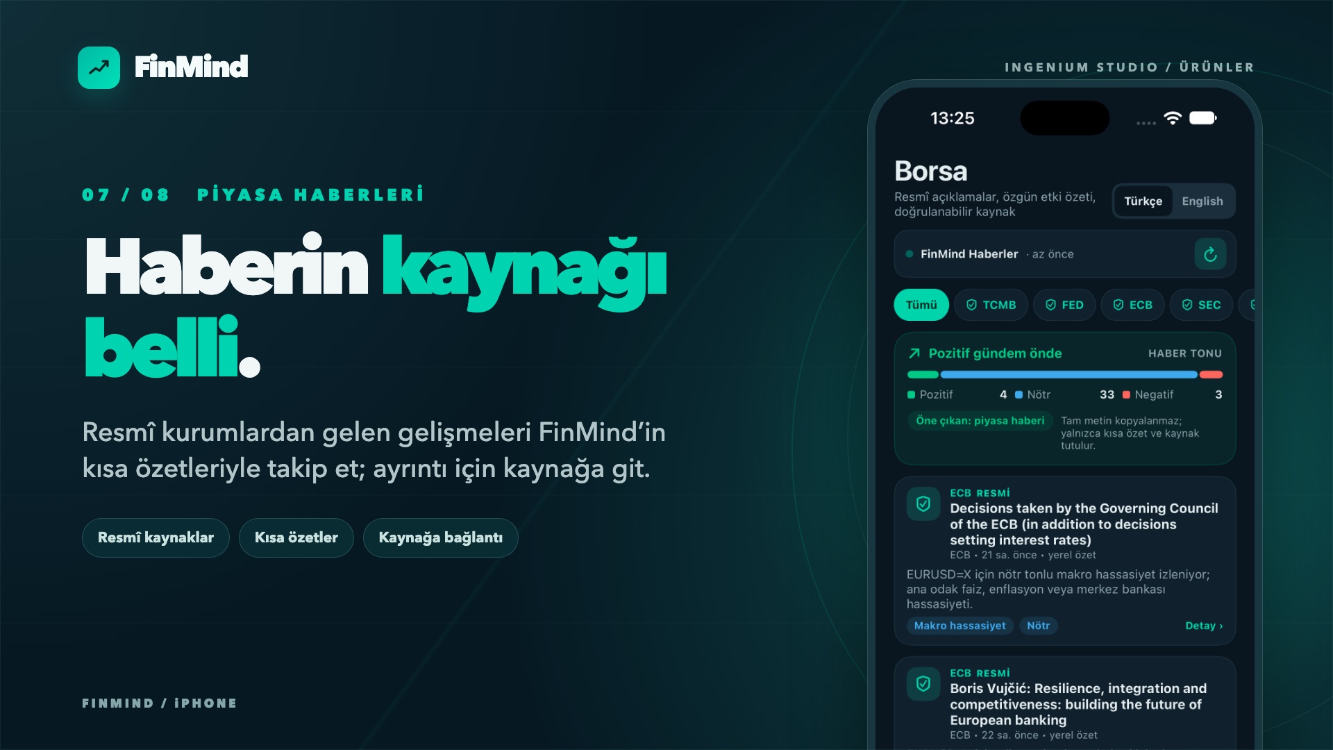 FinMind — Piyasa haberleri tanıtım görseli