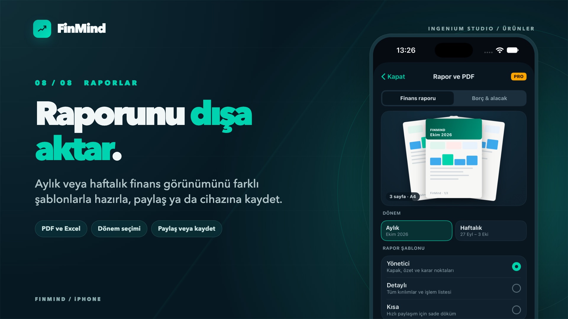 FinMind — Rapor tanıtım görseli