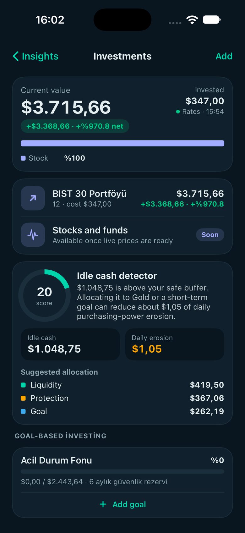 Investments — FinMind
